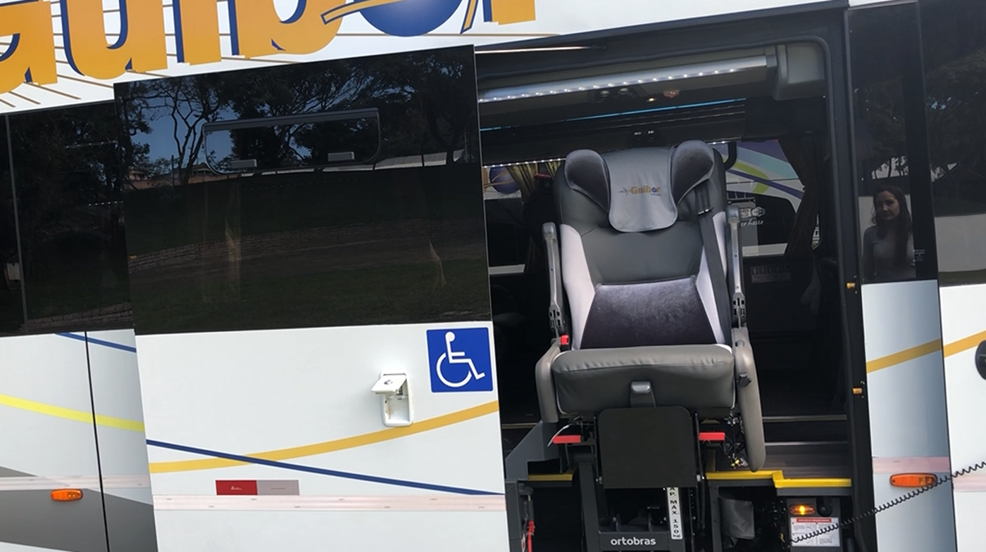Ônibus equipados com recurso de acessibilidade